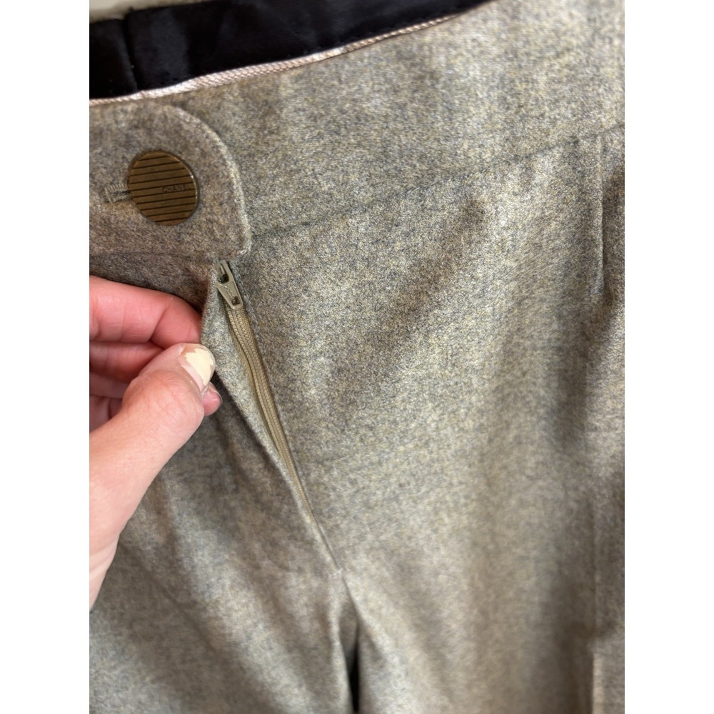 Chanel Vintage 1999 Autumn Collection Beige Wool Cashmere Pants Size 42 Workwear - Picture 3 of 8